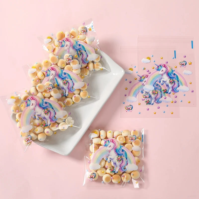 Rainbow Unicorn Handbag Candy Bag Happy 1st Birthday Party Decorations Kids Favors Gift Unicorn Box Baby Shower Girls Supplies