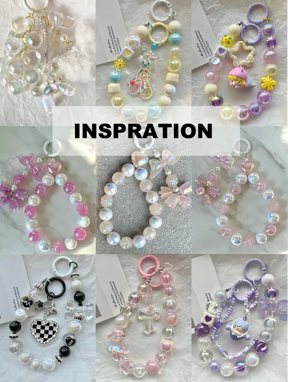 Transparent Candy Beads In Beads For Jewelry Making DIY Kids Hair Accessories Phone Chain Keychain Bracelet Pet Necklace Charms