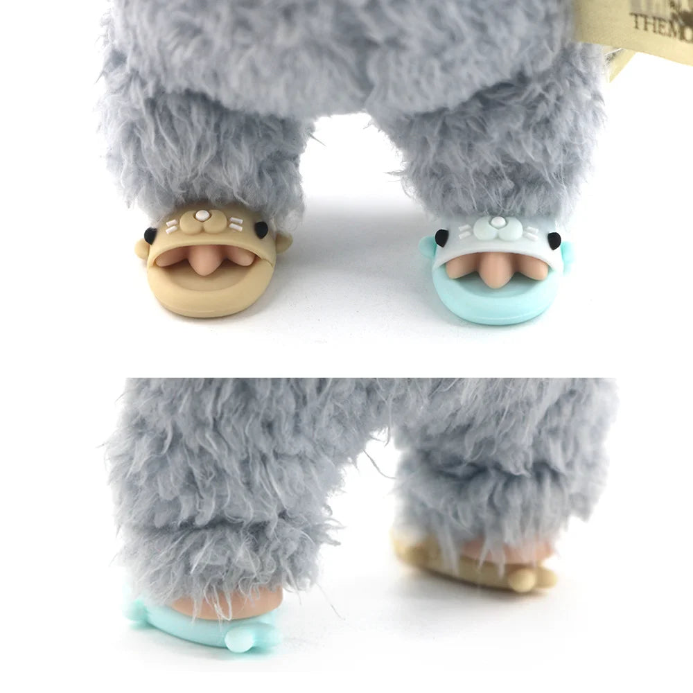 17cm Labubu Cute Shark Slippers for Blythe doll, 1/8BJD, 17cm Vinyl Dolls Korea Kpop Exo DIY Girls Gift Labubu Doll Accessories