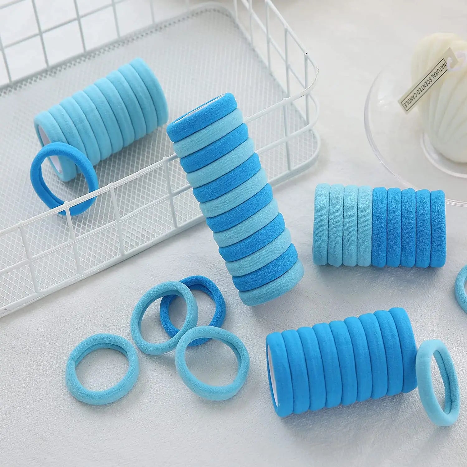 50Pcs/Set Girls Colorful Nylon Elastic Hair Bands Women Rubber Bands Headband Scrunchie Kids Ponytail Holder Hair Accessories