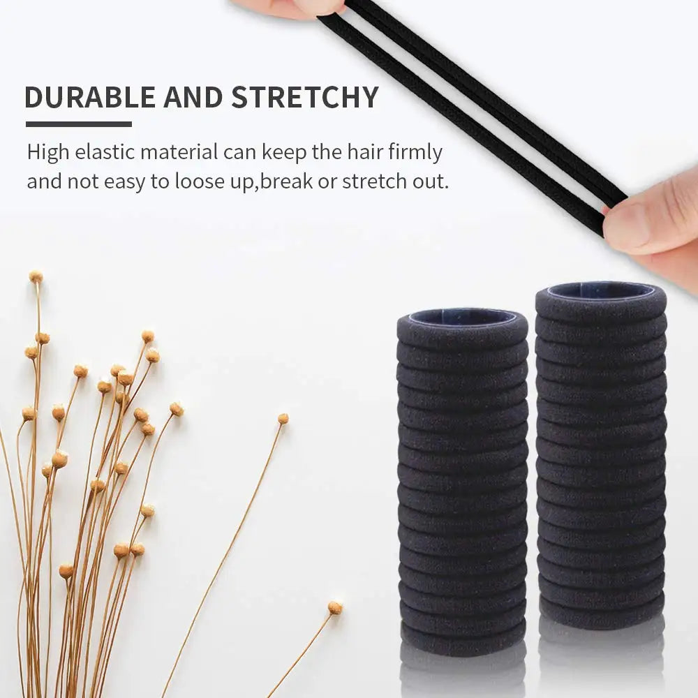 50Pcs/Set Girls Colorful Nylon Elastic Hair Bands Women Rubber Bands Headband Scrunchie Kids Ponytail Holder Hair Accessories