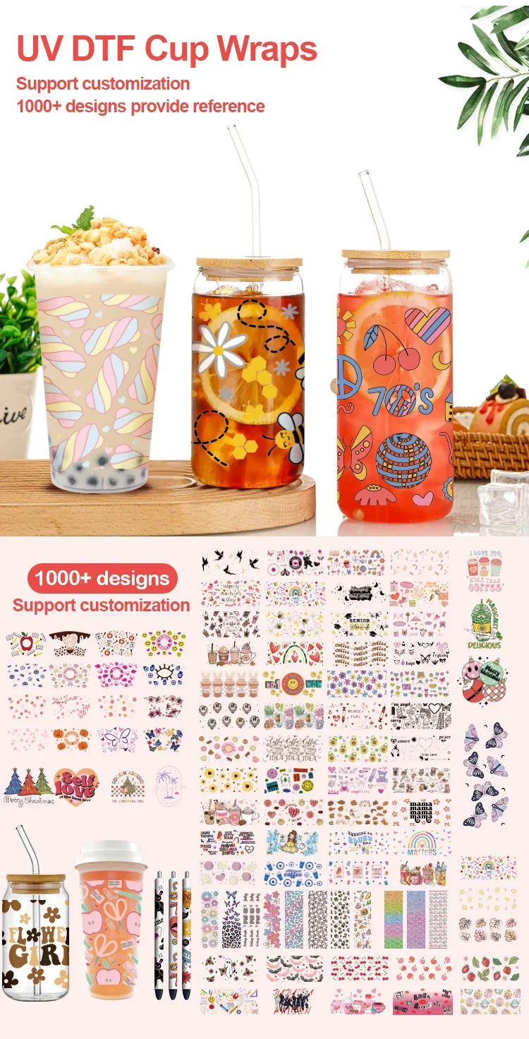 Stitch Sport Design Basketbal Pattern UV DTF Transfer Sticker Waterproof Transfers Decals For 16oz Glass Cup Wrap Stickers