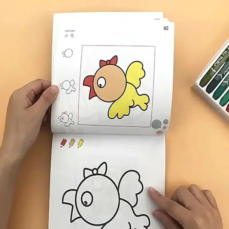 160 Page Children's Painted Painting Book Car Animal Vegetable Baby Picture Book School Early Education Enlightenment Stationery