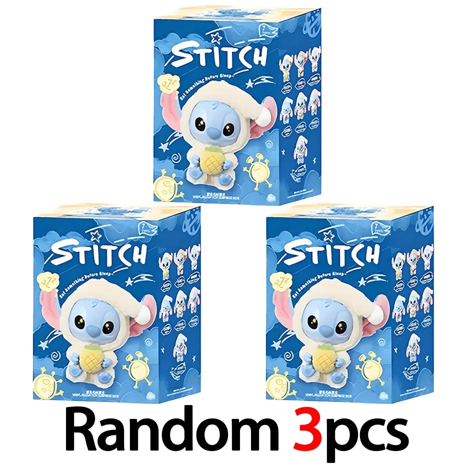 New Stitch Eat Something Before Sleep Series Plush Blind Box Vinyl Toys Cute Doll Mystery Box Bag Pendant Decor Gift