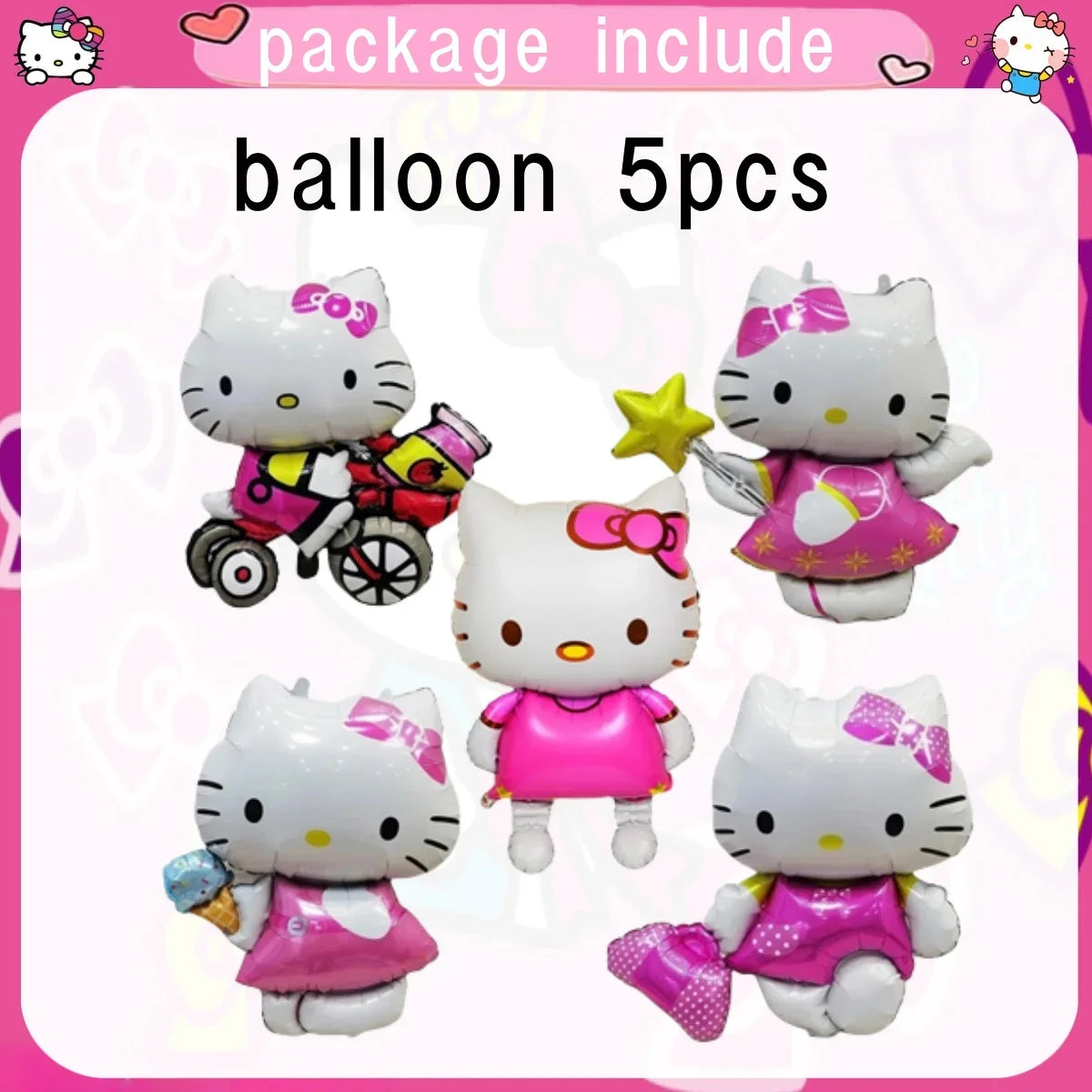 Hello Kitty Birthday Party Decorations Kawaii Cat Tableware Plate Tablecloth Baby Shower DIY stickers Girls Gifts Party Supplies
