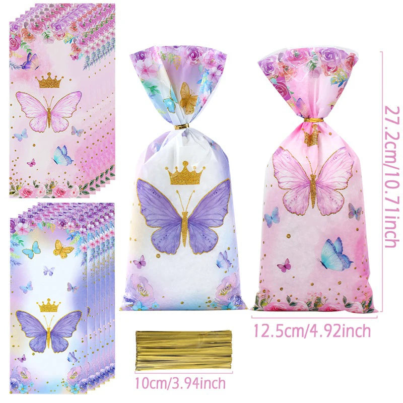 25/50/100pcs Unicorn Candy Bags Gift Packing Bags Birthday Party Decor Gift Bag for Guest Girl Birthday Supplies Baby Shower