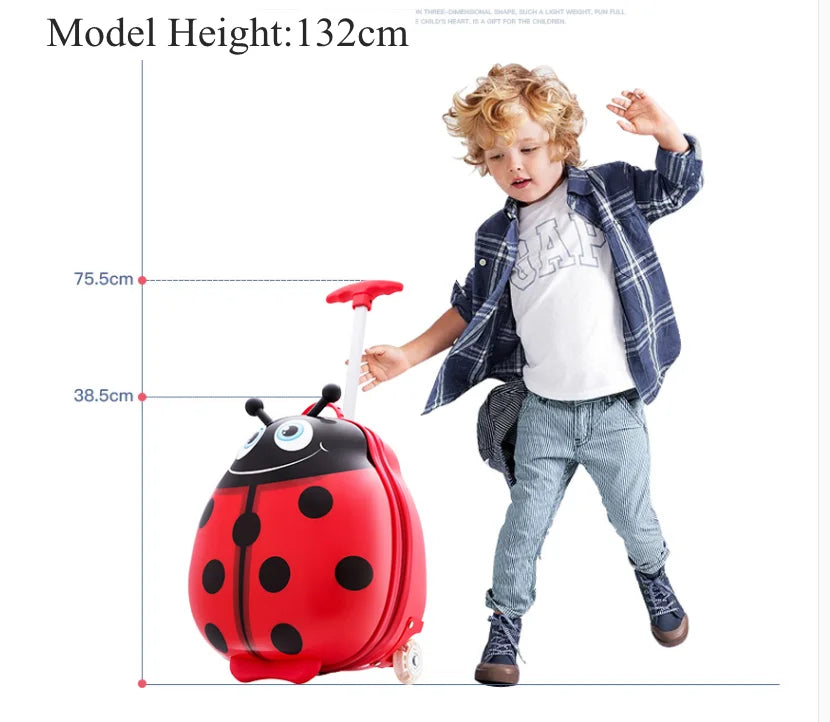 kids Rolling Backpack Luggage Hard Side Suitcase for Kids Carry-On luggage suitcase for boys Travel Trolley bags for girls
