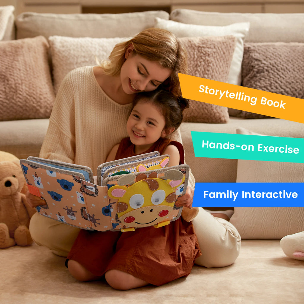 Toddlers Montessori Toys Busy Board Farm Animal Scene Storytelling Activity Toy Quiet Book Felt Activity Educational Sensory Toy