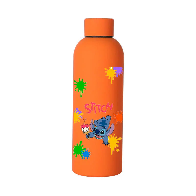 Lilo&Stitch Insulated Cup Sports Small Mouth Bottle Angel Colour Double-layer Vacuum Stainless Steel Cola Coffee Frosted Bottle