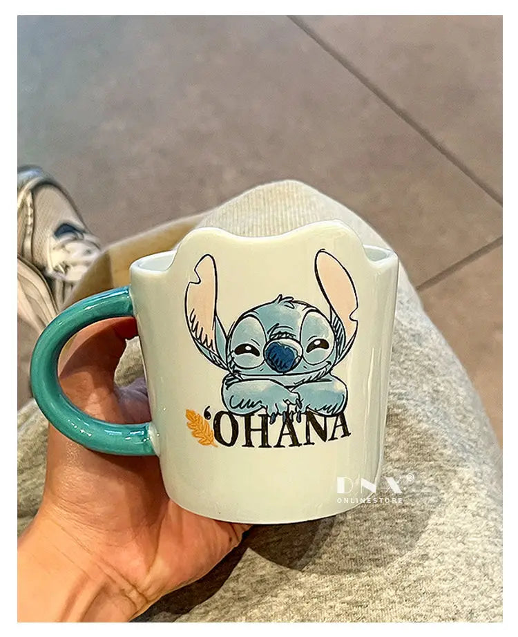Best Selling Lilo & Stitch Creative Casual Ceramic Mug Office Desk Bedroom Restaurant Boys and Girls Birthday Gift Drinking Cup