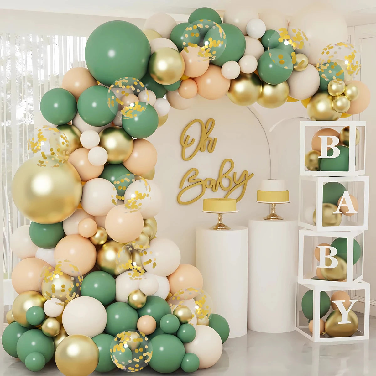 Pink Gold Balloon Garland Arch Kit Birthday Party Decor Kids Girl Wedding Birthday Party Baloon Supplies Baby Shower Latex Balon