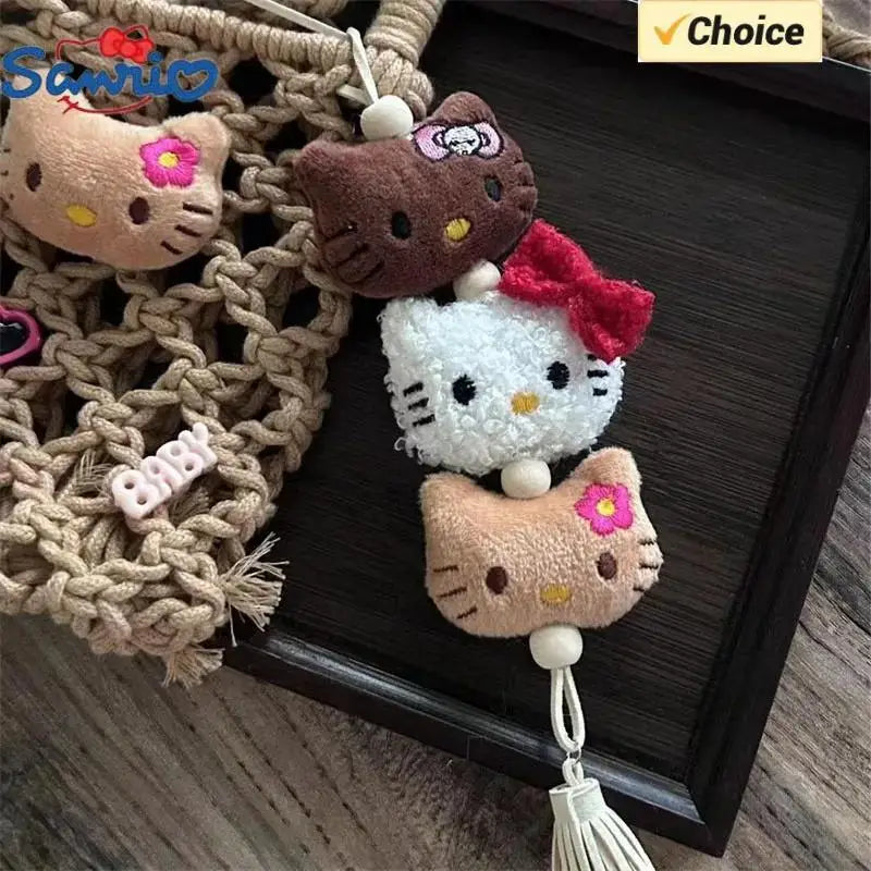 Sanrio Hello Kitty Keychain Kawaii Children  Pendant Keyring Cute Women Bag Car Keychians Girl Birthday Gifts