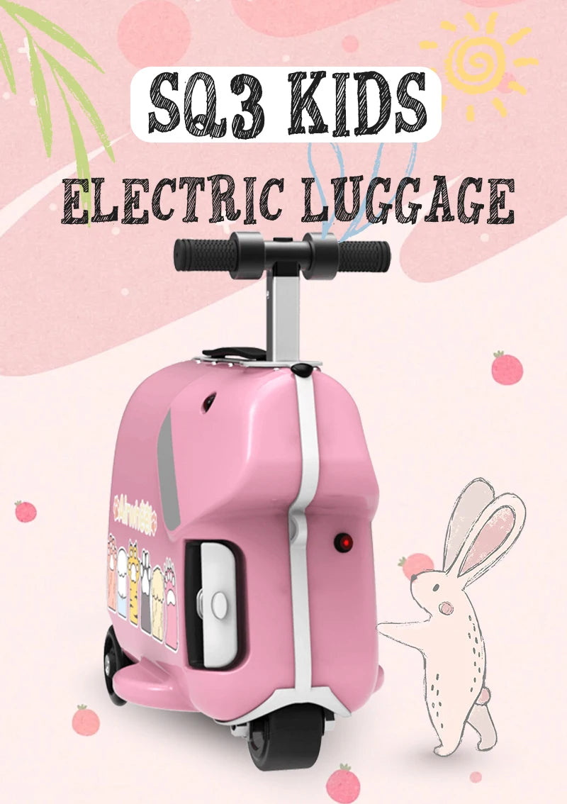 Airwheel SQ3 Kids Suitcase Travel Suitcase Luggage Wholesale Lightweight Kids Travel Trolley Bags Vintage Spinner Rolling Girls