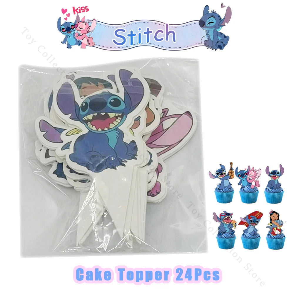 Lilo and Stitch Cartoon Children's Birthday Party Decoration Paper Plate Latex Foil Ballon Tablecloth Baby Shower Party Supplies