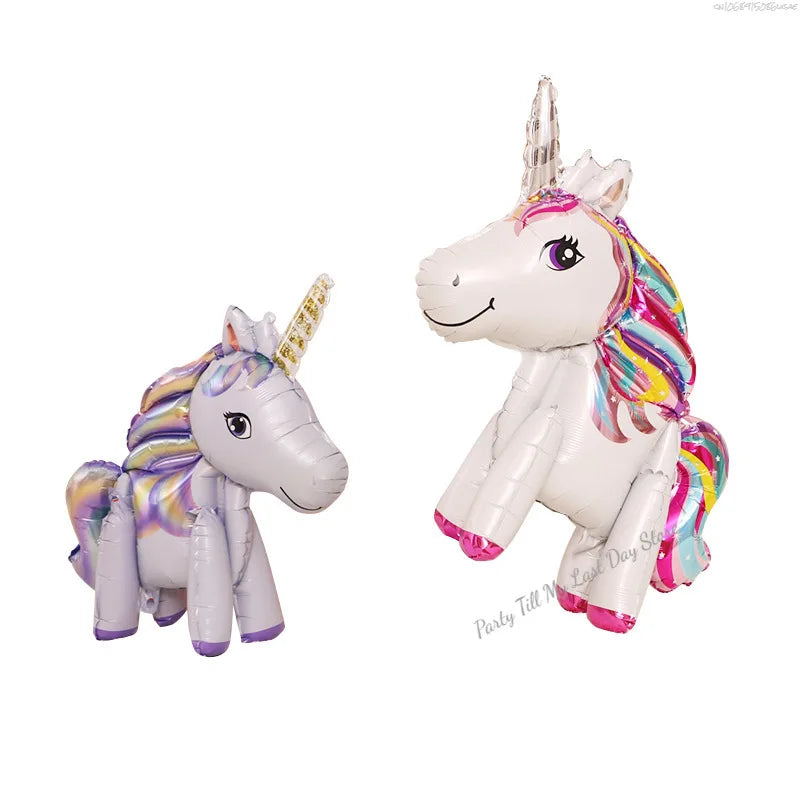 Unicorn Theme Birthday Balloons Party Decoration Rainbow Foil Number Balloon Birthday Party Decor Kids Gift Baby Shower Globos