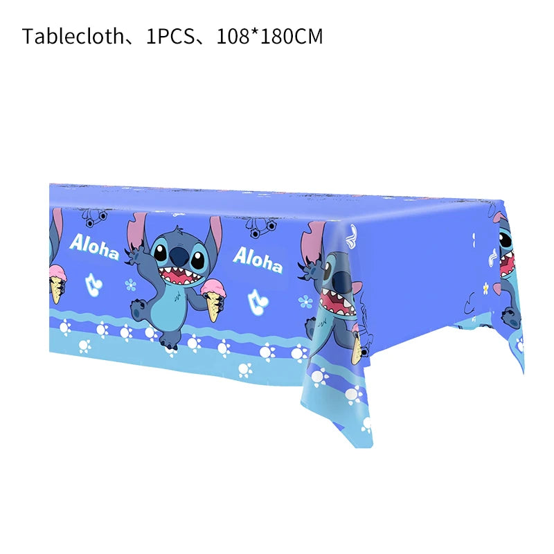 Stitch Party Supplies For Child Lilo And Stitch Birthday Party Decorations Balloons Banner Tablecloth Backdrop Tableware