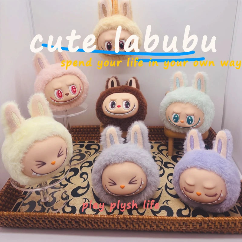 Labubu 2nd Generation Series Multi Color Cute Doll Head Plush Toy Backpack Pendant Keychain Anime Peripheral Mysterious Box Gift