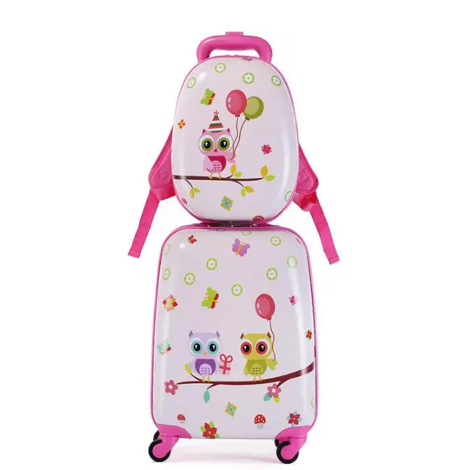 Kids Rolling Luggage Suitcase set 18 Inch kids Spinner Suitcase set travel trolley bags for girl  Suitcase trolley bag for boys