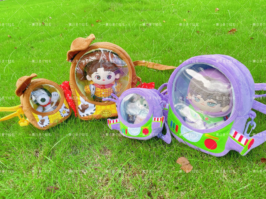 Labubu Bag Toy Story Buzz Lightyear Style Animation Peripheral Satchel 20cm Cotton Doll Bag Portable Cute Gift