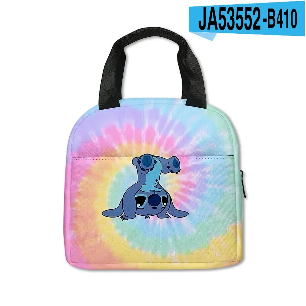 MINISO Stitch Children's Lunch Bag Primary School Lunch Box Bag Children's Best Gift Cartoon Mochila Best Gift for Children