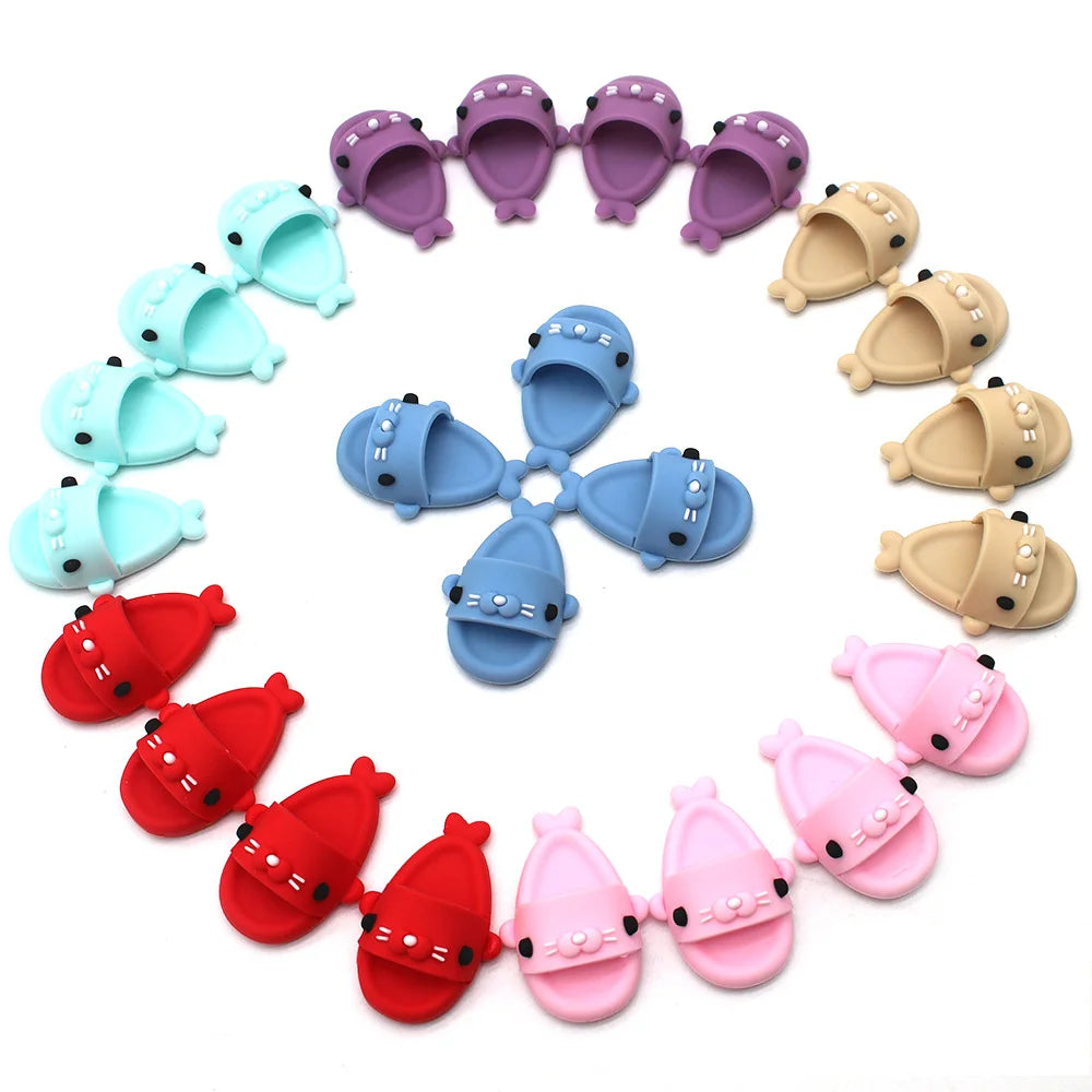 17cm Labubu Cute Shark Slippers for Blythe doll, 1/8BJD, 17cm Vinyl Dolls Korea Kpop Exo DIY Girls Gift Labubu Doll Accessories