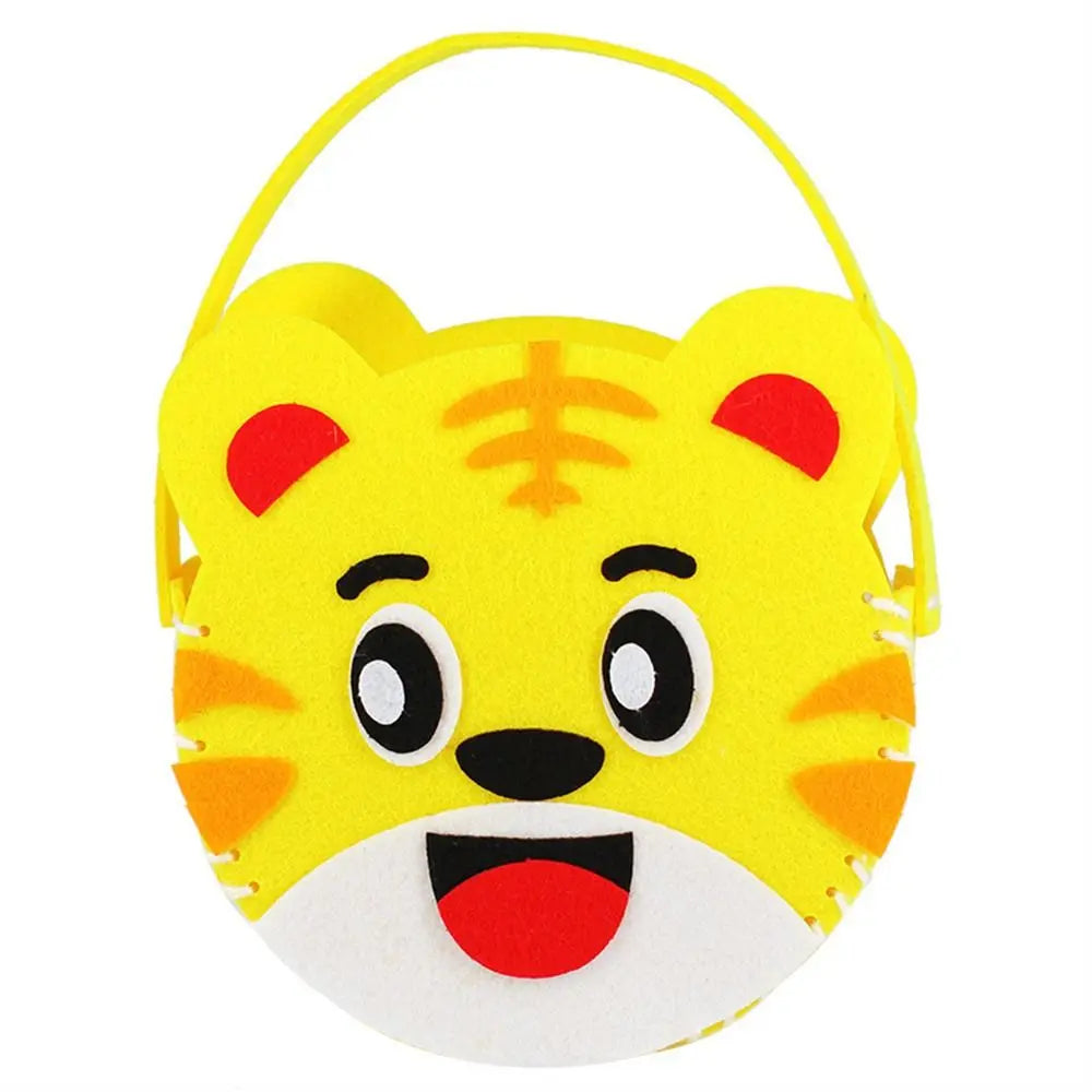 Non-Woven Fabric DIY Handbag Children Craft Toy Mini Bag Non-woven Cloth Colorful Handmade Bag Cartoon Animal Children Handbags