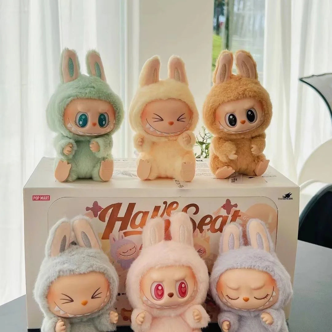 1-7pcs NEW abubu The Monsters V3 Series Blind Plush Box, Vinyl Base Toy, Animated Characters, Mysterious Surprise Box, Keychain