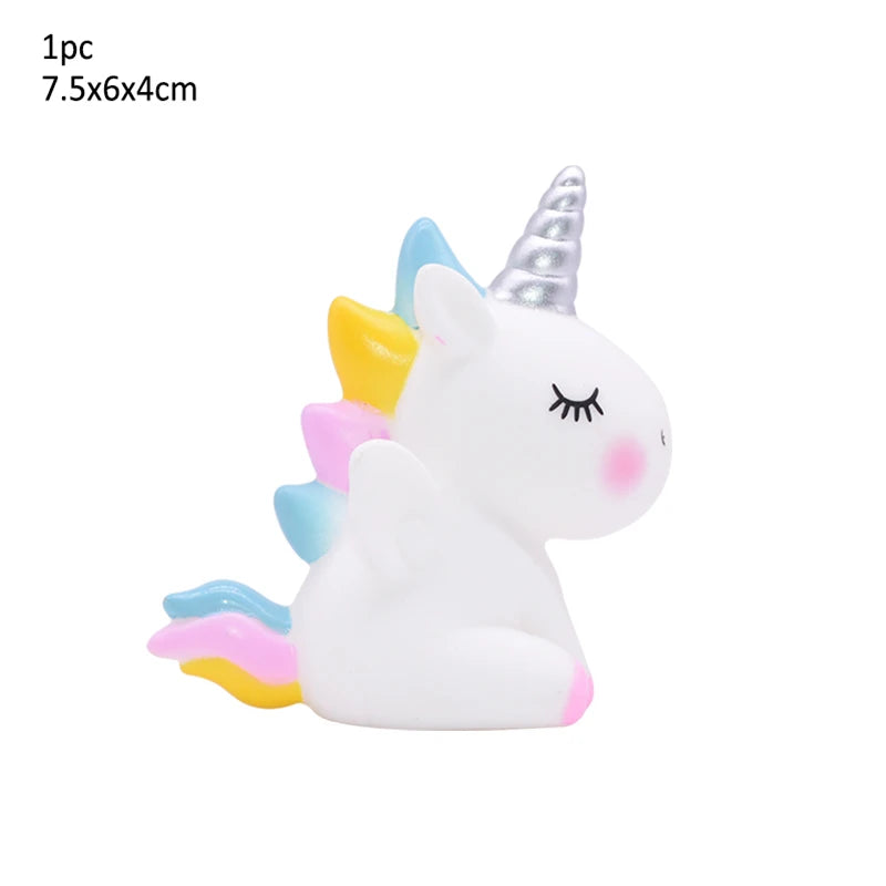 Rainbow Cake Toppers Baby Shower Girl 1st Birthday Party DIY Decoration Kid Cupcake Wrapper Wedding Unicorn Theme Party Supplies