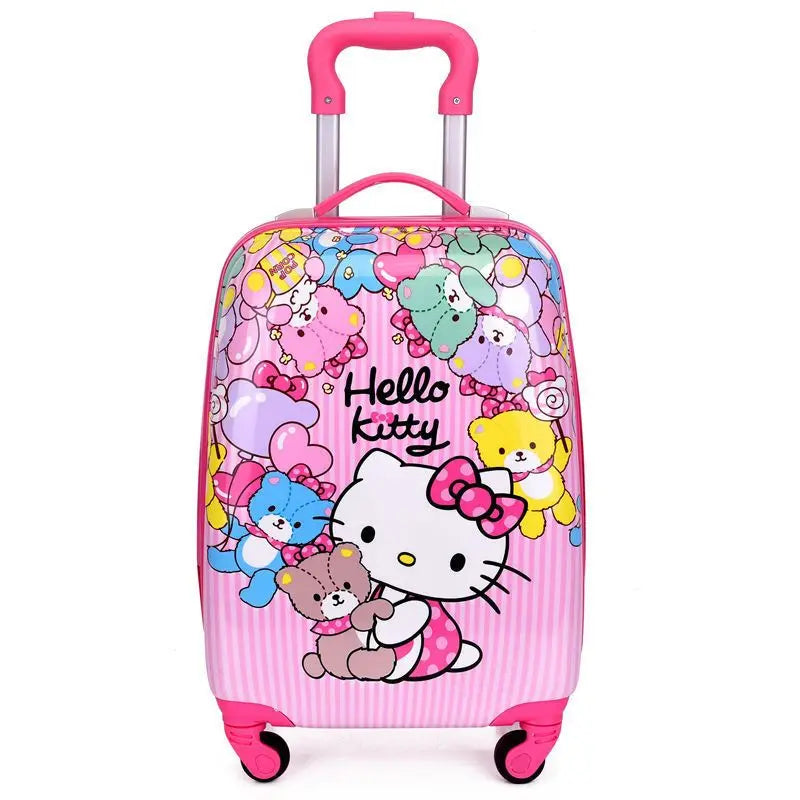 Hello Kittys Children's travel Suitcase Girl Gift Sanrios Kids Luggage Kuromi Kawaii  Large Capacity Portable Trolley Case