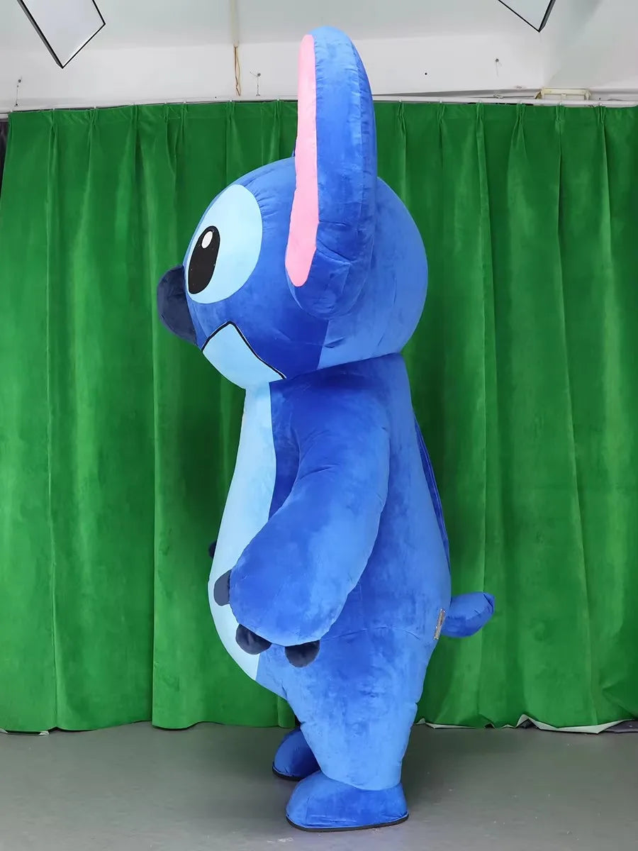 2m/2.6m Giant Blue Lilo & Stitch Mascot Costume Inflatable Cosplay Suits Anime Cartoon Character Inflatable Costumes For Adults