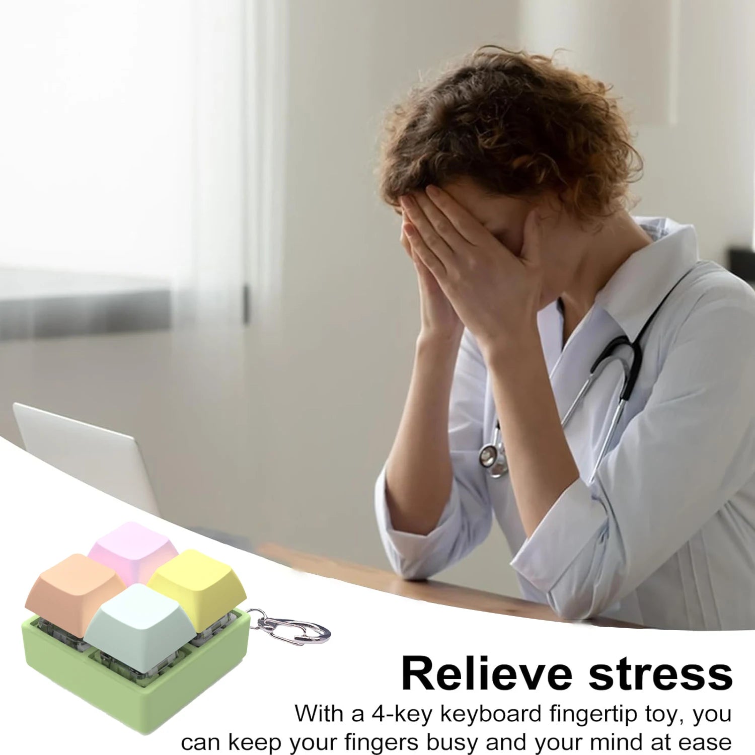 Decompression keyboar Stress Relieving Toys Release Stress Autism Anxiety Relieve Adult Kids Stress Relief Anti-Stress Fingertip