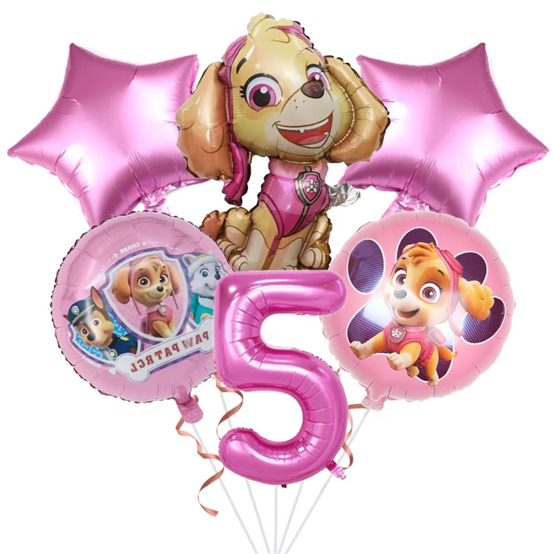 New Paw Patrol Birthday Decoration Dogs Skye Disposable Tableware Cup Plate Tablecloth Baby Shower Kids Girl Boy Party Supplies