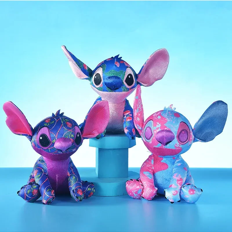 2024Disney 20cm Limited Edition Cloth Fleece Stich Colourful Stuffed Doll Cute Stitch Plush Anime Kid Birthday Gift Children Toy