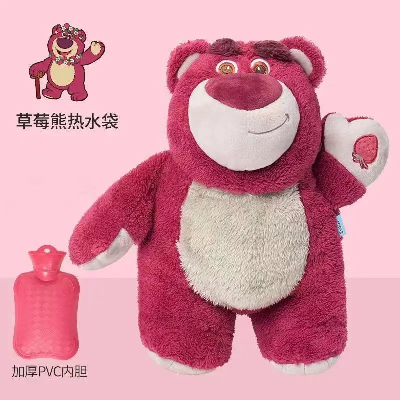 Turo Lilo Stitch Angel Lotso Plush Hand Warm Bag Hot Water Bottles Kawaii Soft Winter Portable Warm Hand Bag Toy Birthday Gifts