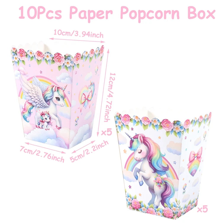 Unicorn Party Supplies Rainbow Unicorn Paper Plates Cups Napkin for Baby Shower First Girls Birthday Party Decorations