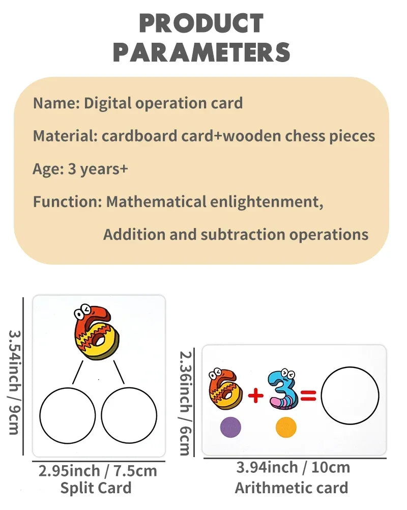 Kids learning 1-10 Numbers Counting Toy, Digital operation card, Digital Math Match Game Toys, Halloween/Christmas