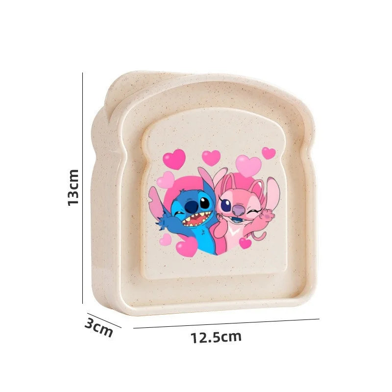 Stitch Sandwich Containers Lunch Box Toast Storage Box with Lid Portable Food Storage Case Reusable Microwave Lunch Case Gifts