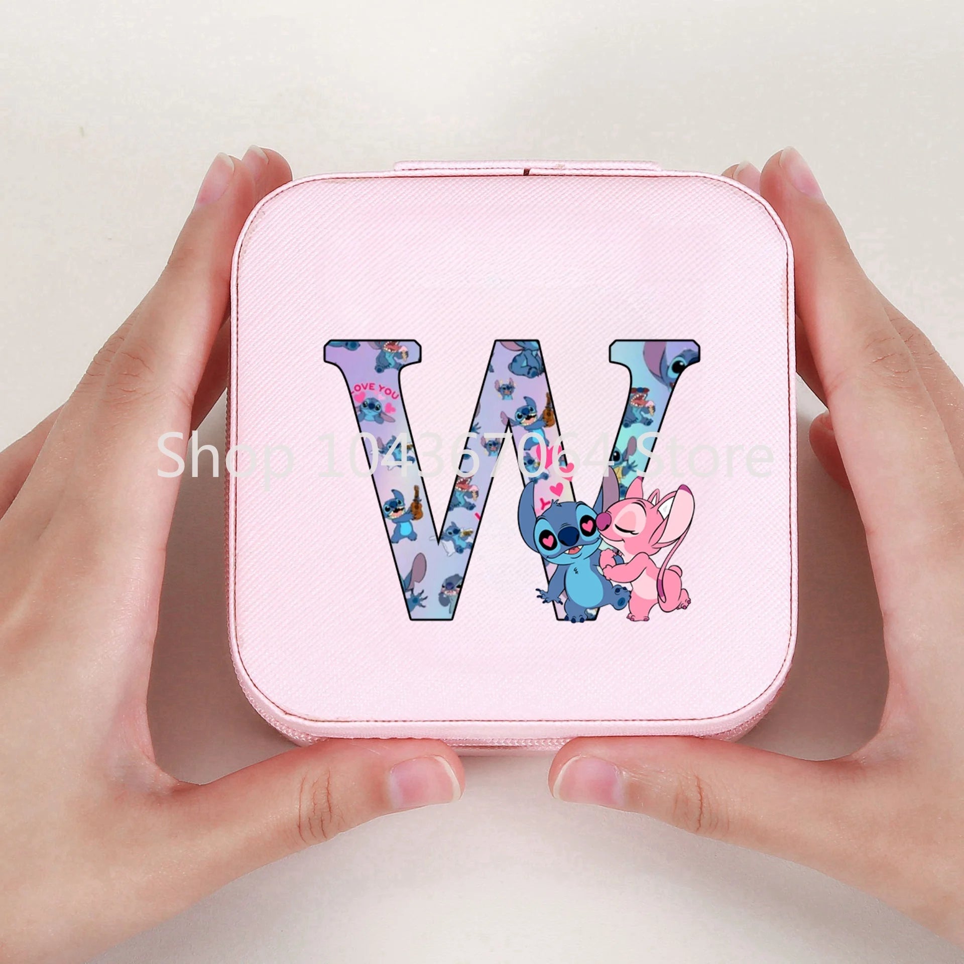 Portable Stitch Jewelry Box Organizer Storage Box Travel Jewelry Case Earrings Necklace Ring Stitch Jewelry Boxes Birthday Gifts