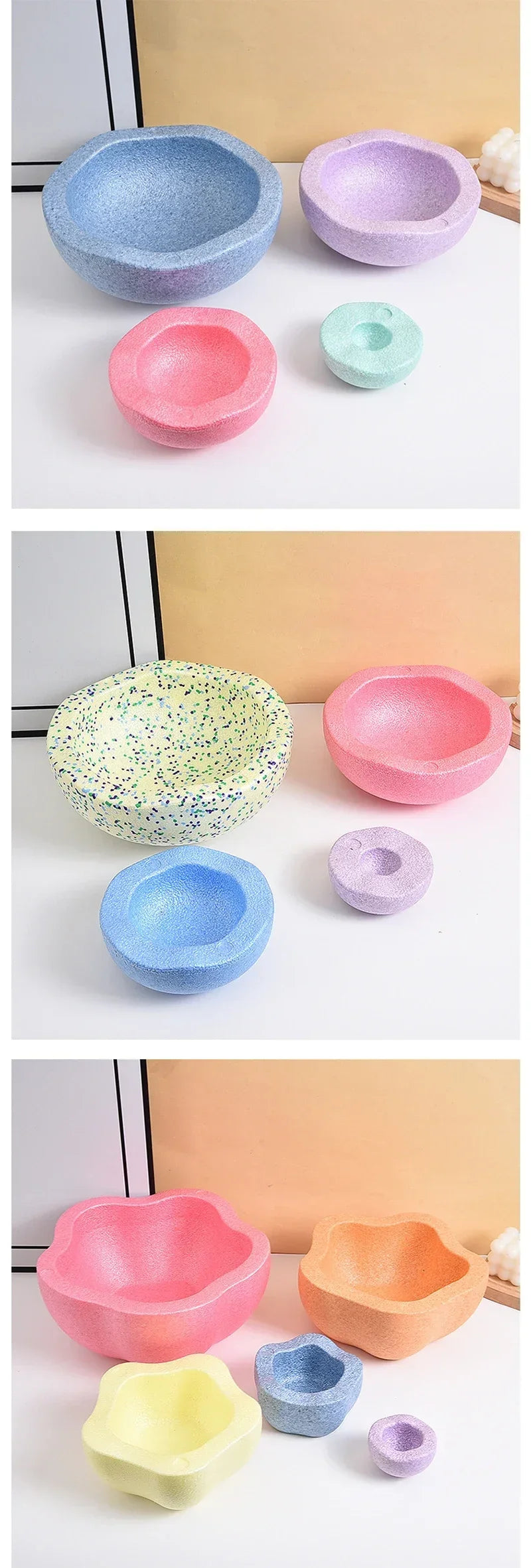 Children's Balance Training Foam Step Sensory Tube Assisted Outdoor Games Stacking Stones Flower Balance Sports Baby Toys Gifts