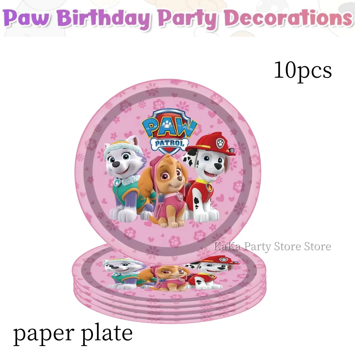 Paw Patrol Birthday Party Decor Dog Skye Disposable Tableware Tablecloth Cup Plate Baby Shower Kids Gift Girl Boy Party Supplies