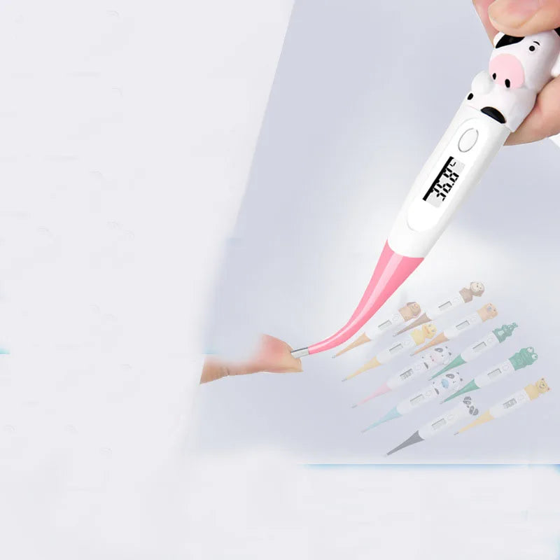 10 PCS Animal Cartoon Medical Thermometer Digital  Soft Head for Kids Child aldult fast Readings Ovulation High Accurate