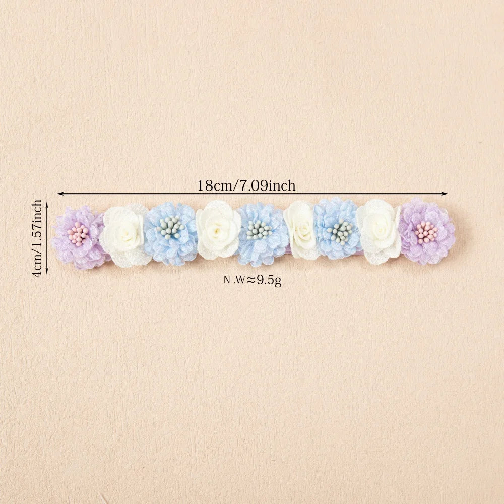 Charming Flower Baby Girl Headband Elastic Nylon Hair Band for Newborns Toddlers Soft Kids Turban Baby Hair Accessories for Girl