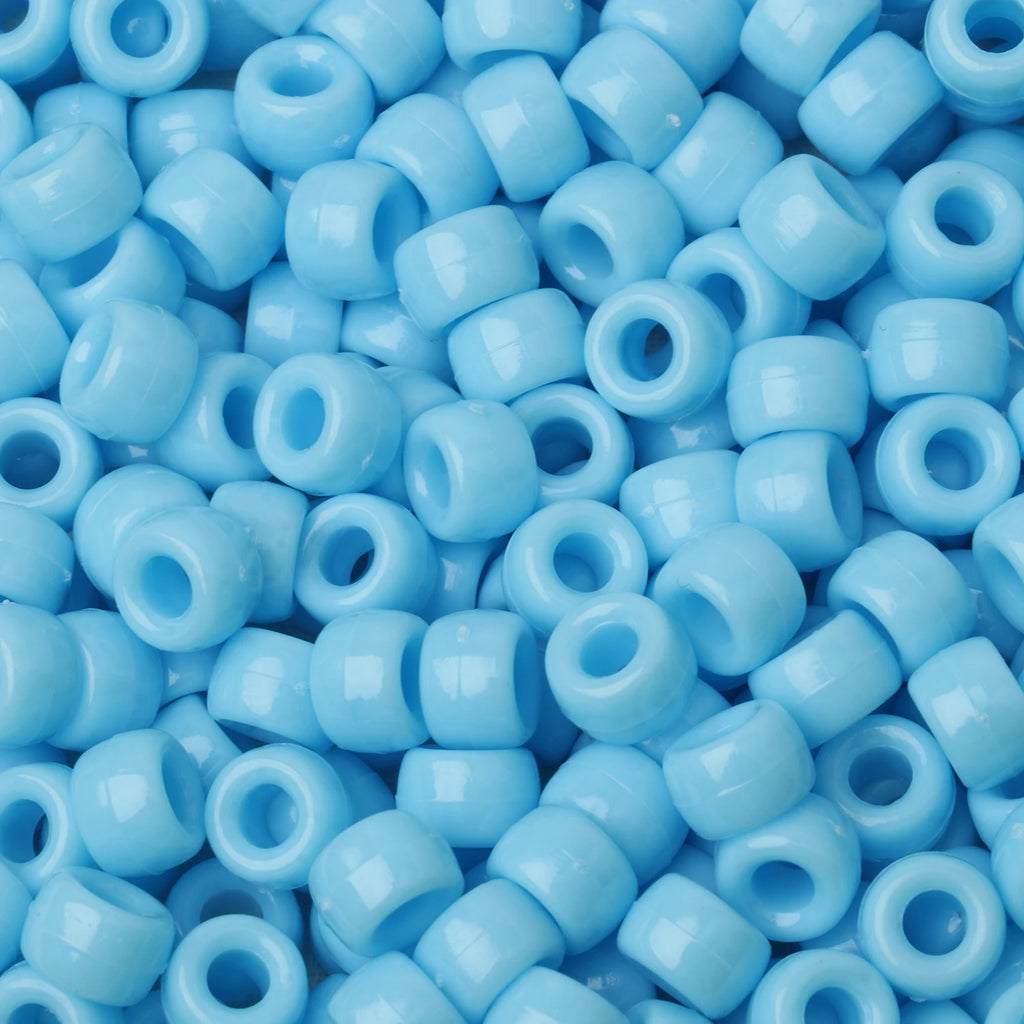 100pcs Luminous Pony Beads 6x9mm Acrylic Beads Big Hole Spacer Beads For Diy Craft Jewelry Charms Bracelets Making Hair Supplies