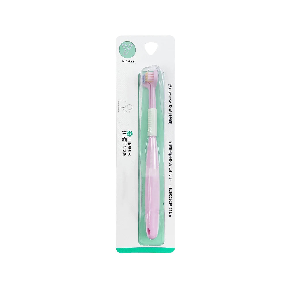 2 Pcs Children'S 3d Soft Bristled U-Shaped Three Sided Toothbrush For 360 Degree Deep Oral Cleaning Teeth Care For Boys Girls