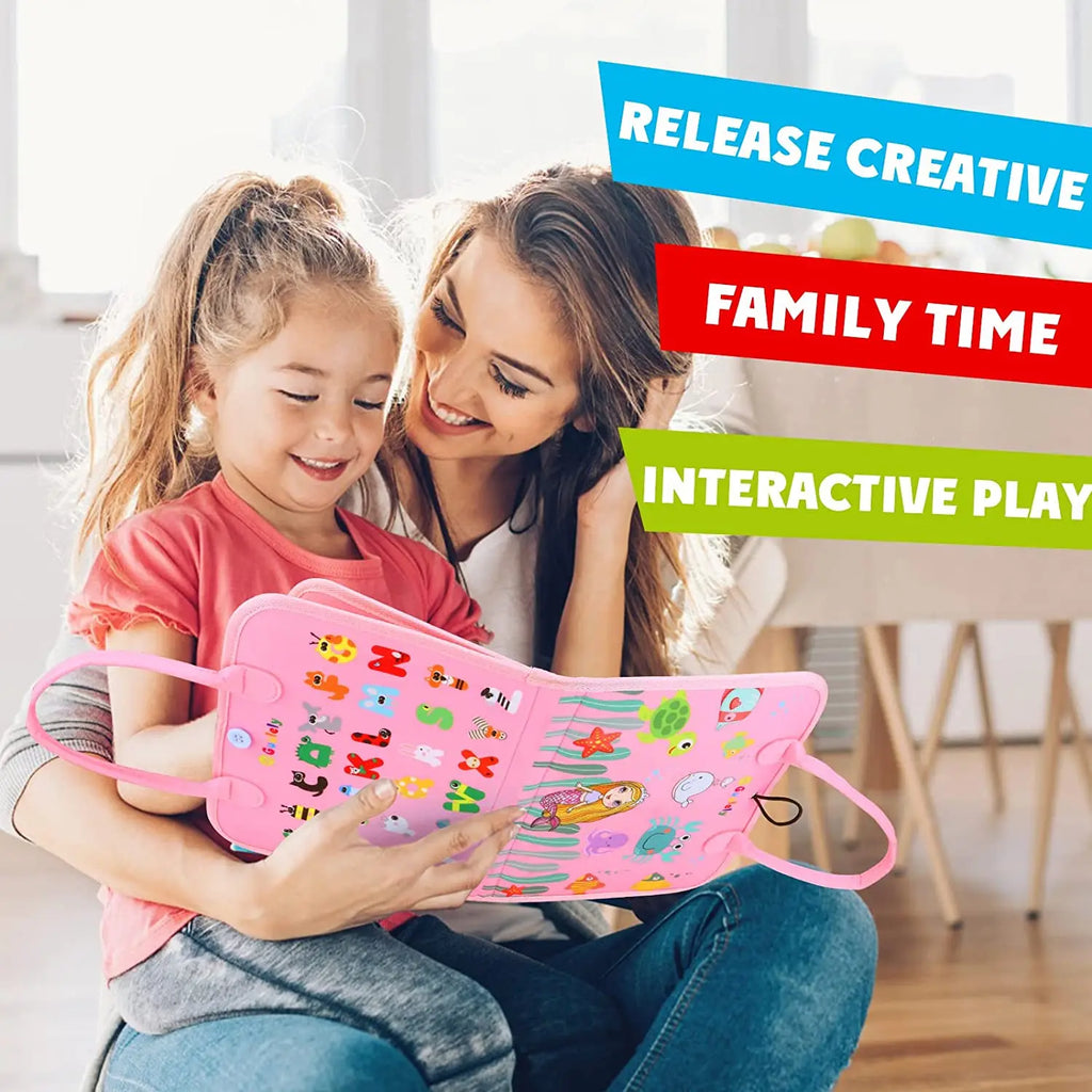 Montessori Toys Busy Board Sensory Activity Developing Board for Motor Skills,Learning Board for Toddlers