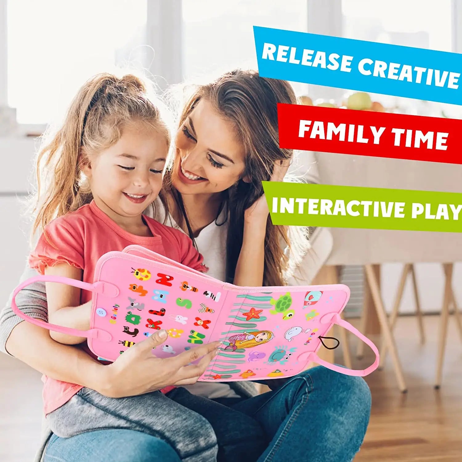 Montessori Toys Busy Board Sensory Activity Developing Board for Motor Skills,Learning Board for Toddlers