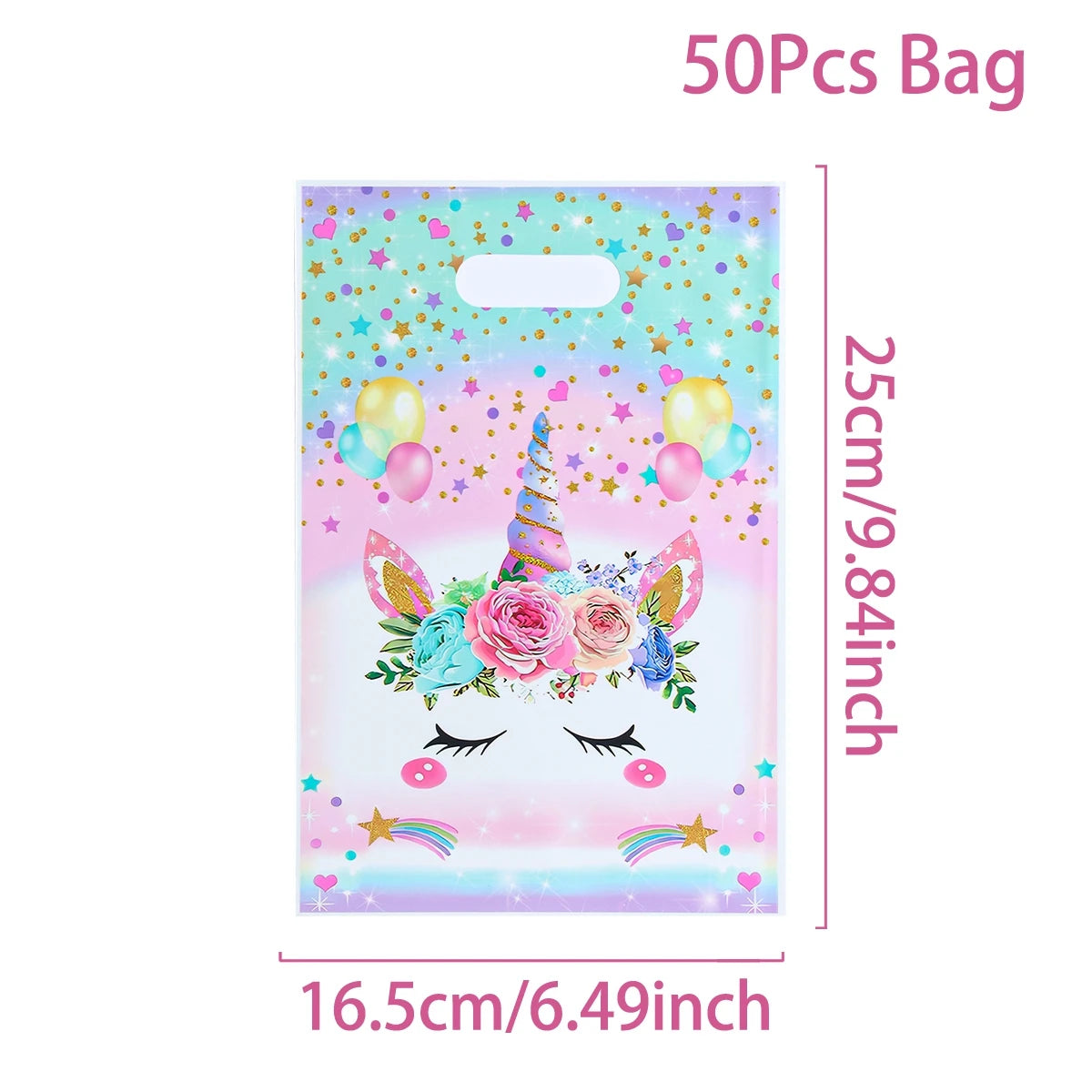 Rainbow Unicorn Handbag Candy Bag Happy 1st Birthday Party Decorations Kids Favors Gift Unicorn Box Baby Shower Girls Supplies