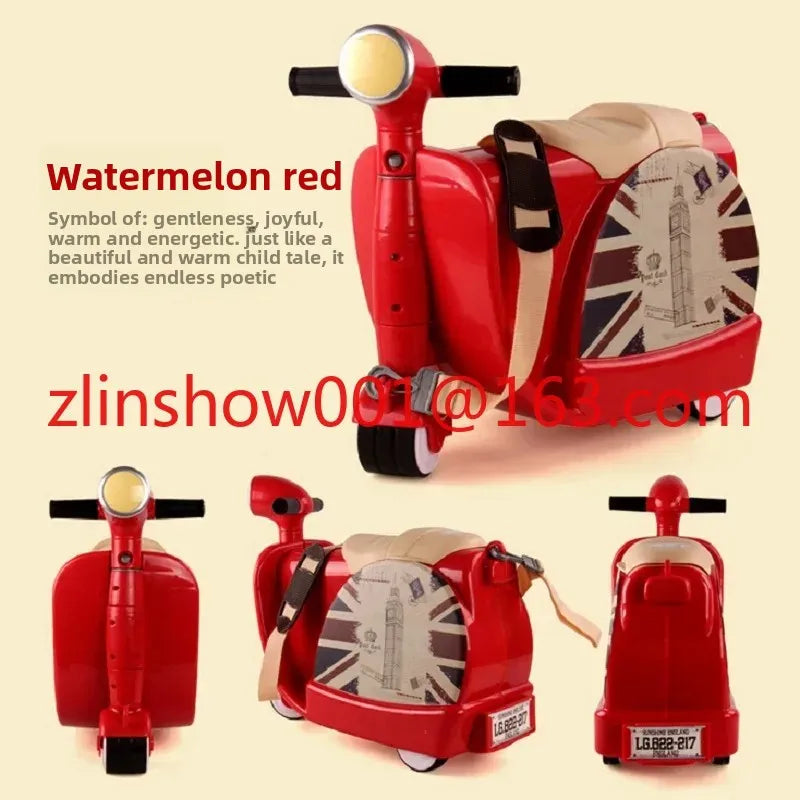 Children Travel luggage locker boy girl Can sit to Accept 50KG baby Multifunction creative suitcase kids Drag box
