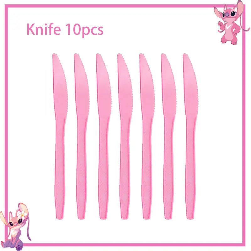 Pink Lilo Stitch Birthday Party Decoration Stitch And Angel Birthday Party Decorations Tableware Plates Balloons Girls Toy Gifts