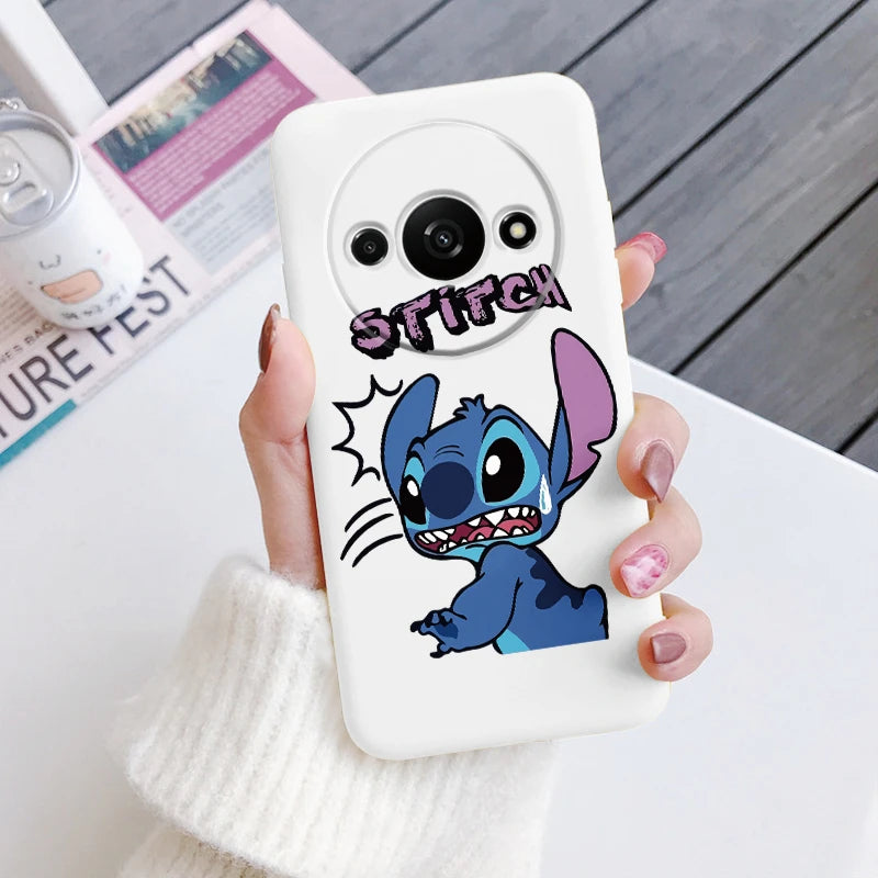 For Redmi A3 Phone Case Soft Silicone Shockproof Super cute Stitch Love?Cover For Xiaomi Redmi A3 Shell RedmiA3 A 3 Bumper Shell